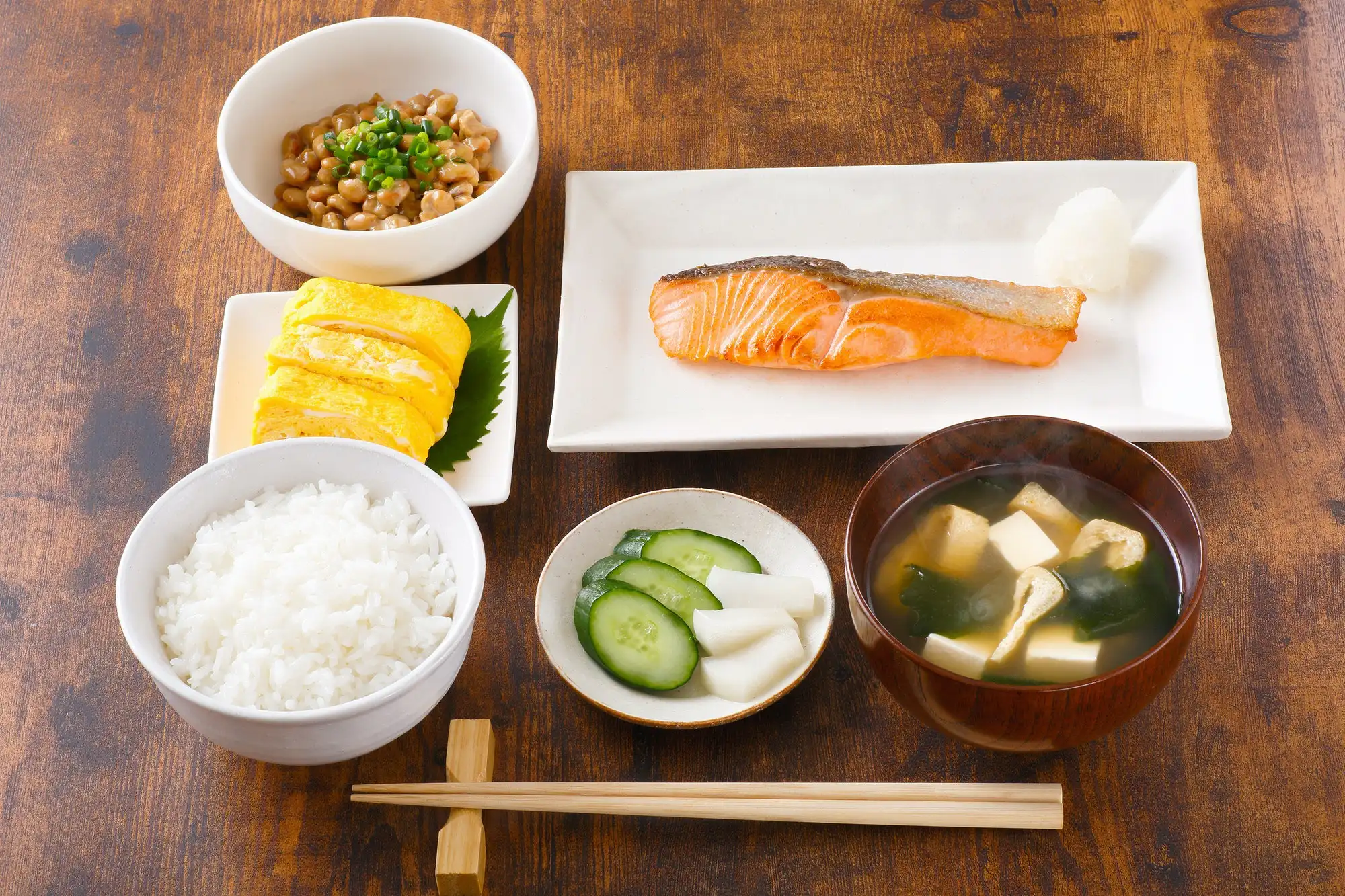 A Traditional Japanese Breakfast Is the Source of Energy for the Japanese!  Enjoy a Classic Japanese Menu of Rice Served in an Earthenware Pot, Miso  Soup, Grilled Fish, and Tamagoyaki! - Food