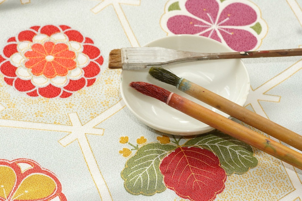 Handicraft Pen Tray Japanese Yuzen Dyeing Pattern Paper Kyukyodo Kyoto Japan 