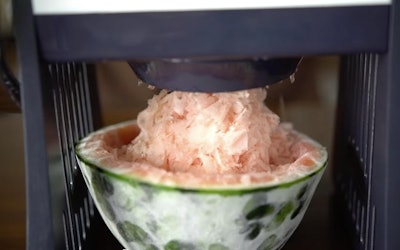 Making Delicious Shaved Ice With Fresh Fruit. Frozen Treats and ASMR to Cool Off and Relax This Summer