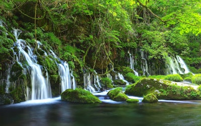 在秋田县的鸟海山·飞岛地理公园享受雄伟的大自然！如果想享受元瀑布伏流水的白瀑布的美丽，就不要错过这个视频！