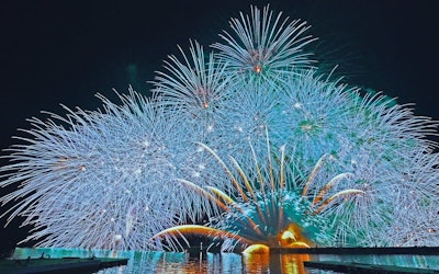 Beautiful Fireworks That Look Like Peacock Feathers at the Kihoku Lantern Festival! Watch Some of the Most Amazing Fireworks!