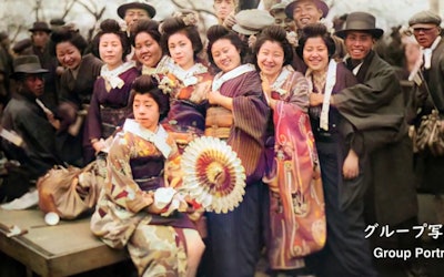 100년전 일본인 복장, 컬러화 고화질 동영상으로 보는 다이쇼시대의 눈부신 미소입니다.